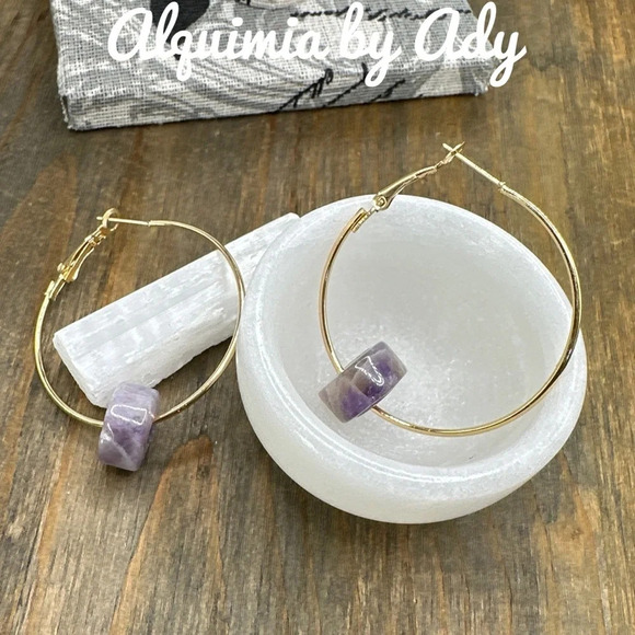 Alquimia by Ady Gold and Purple Hoop Bracelets - Picture 1 of 4